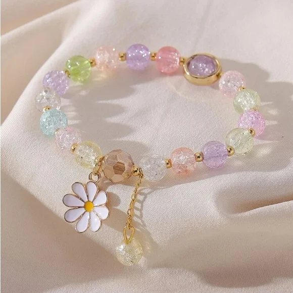 ⚠️Clearance Colorful Flower Charm Beaded Bracelet - Picture 4 of 5